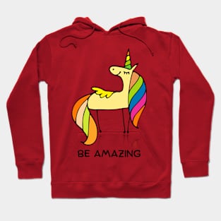 Cute Unicorn Rainbow Lover Tshirt gift Be Amazing Hoodie